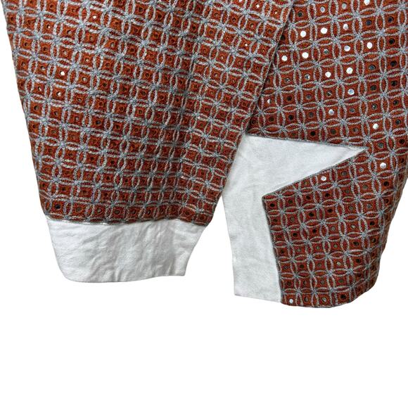 MAIYET Embellished Cotton Blend Cut Out Top Size 36 - Picture 7 of 12